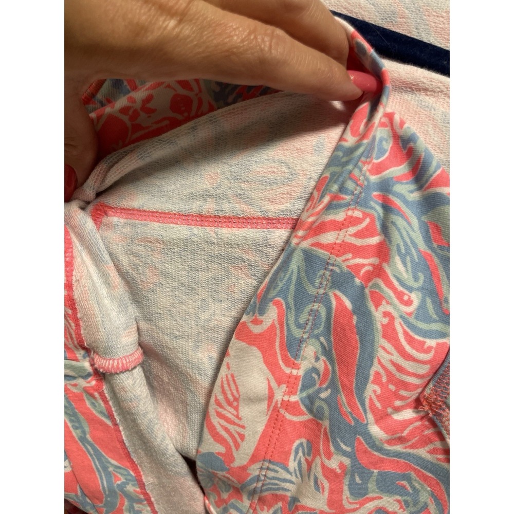 Lilly Pulitzer Skipper Popover Sz XS Pink Sun Ray Summer Siren Pulllover Pockets - Picture 10 of 16